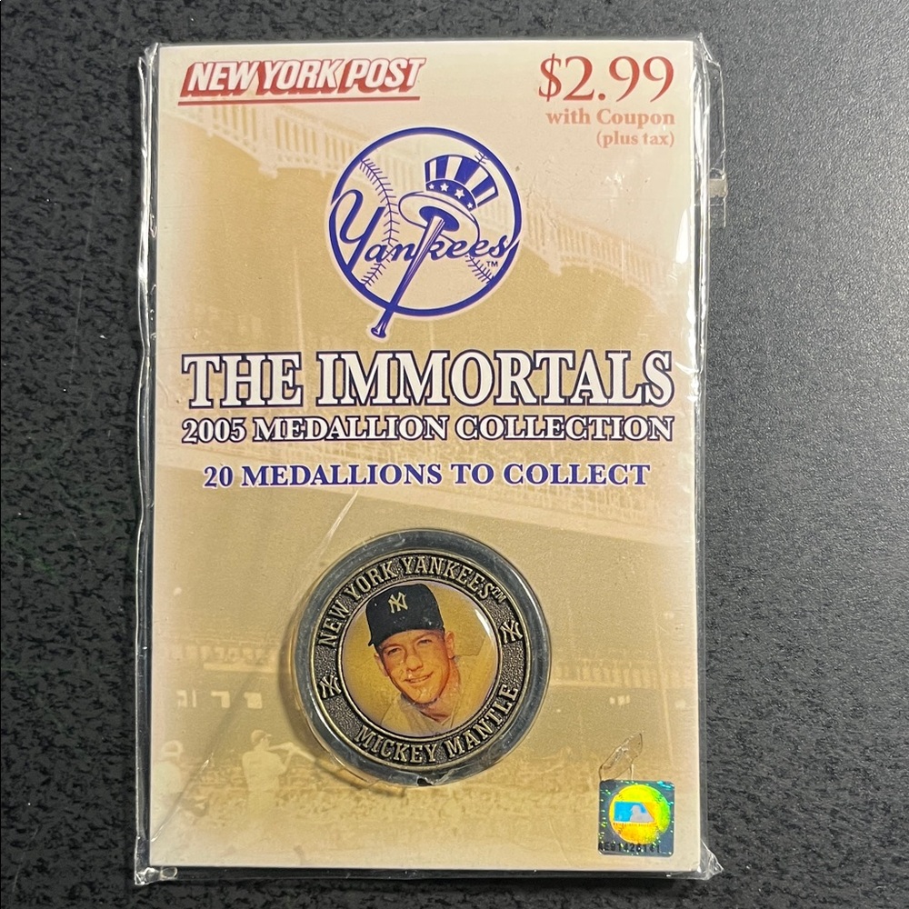 Mickey Mantle The Immortals Medallion Coin Card- Original Packaging
